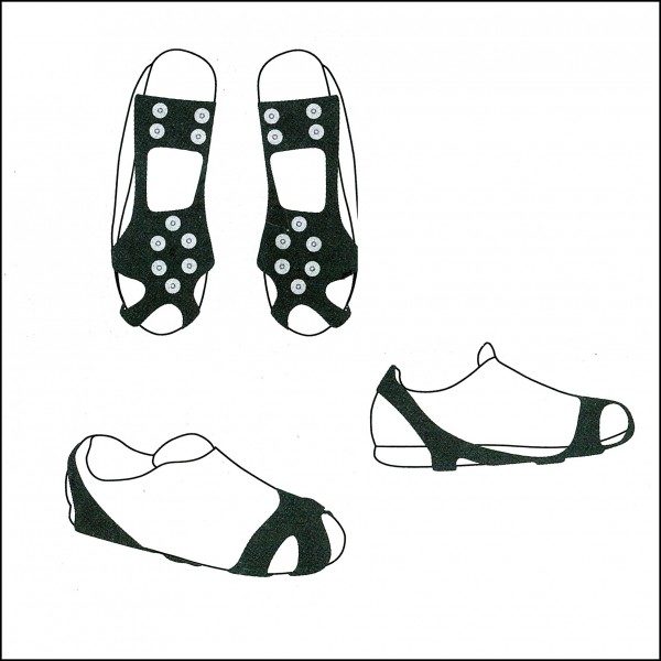 1 paire (8 dents, L (41-46)) crampons antidérapants pour chaussures,  griffes anti-patinage pour